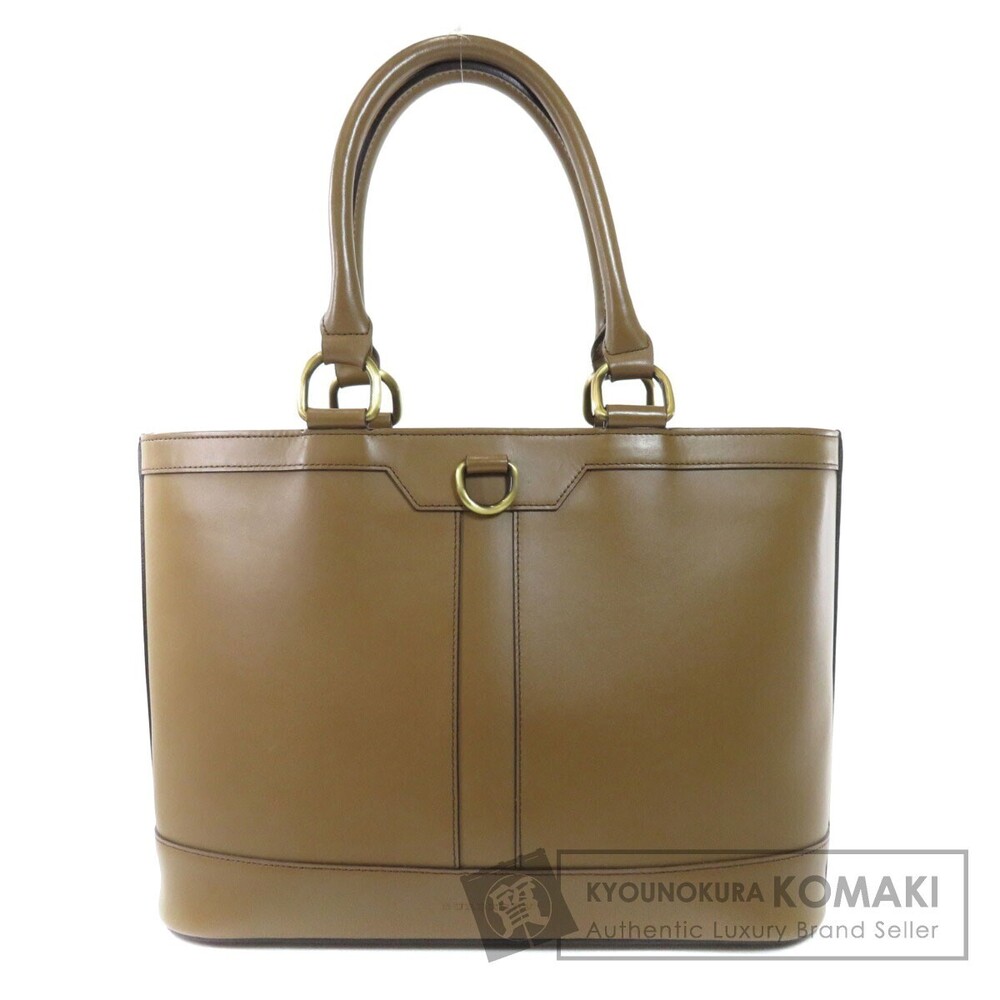 Burberry logo motif tote bag leather